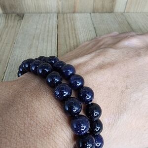 Blue Goldstone Crystal Bracelet
